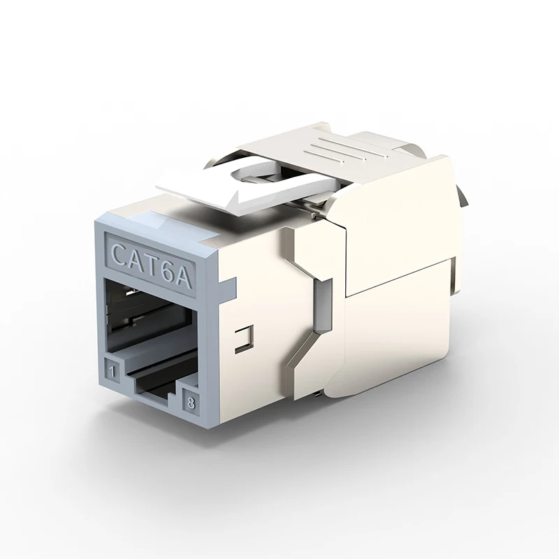 Linkwylan RJ45 Cat6 Cat6A STP Colored Keystone Jack With Multi-Colors Identification Shielded Tool-free Connection