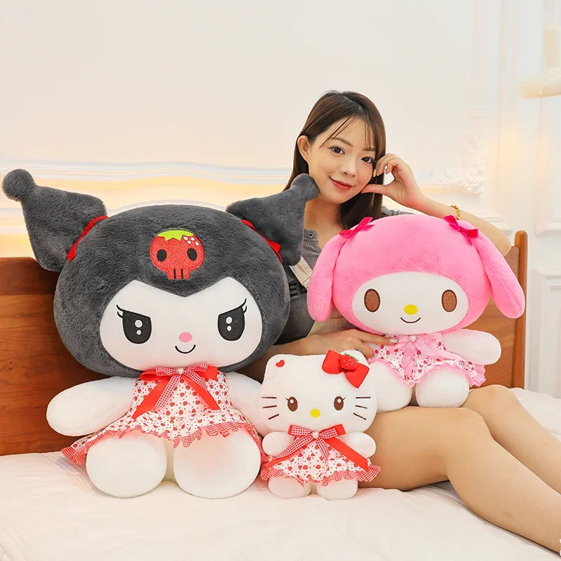 70cm Oversize Sanrio Kuromi My Melody Plush Dolls Toys Cute Kawaii Stuffed Doll Hello Kitty Plush Toy Children's Birthday Gifts