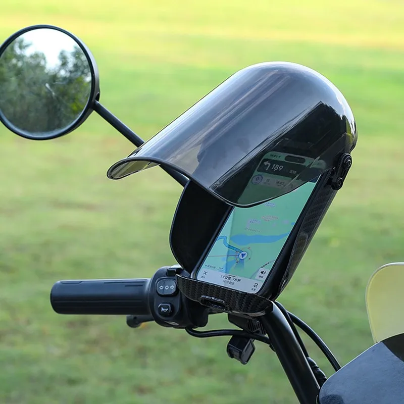 Dust Cover Mirror Base Style Universal Motorcycle& Electric Vehicle Waterproof Phone Holder