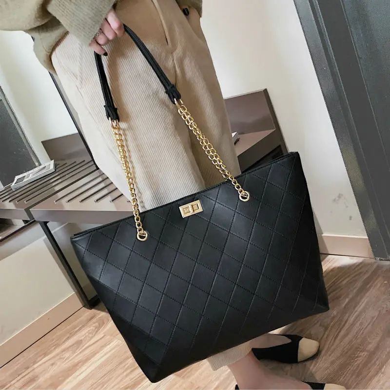 Big Bag for Women2024New Korean Style Versatile Chain Handbag Large Capacity Shoulder Bag Tote Bag Women's Bag