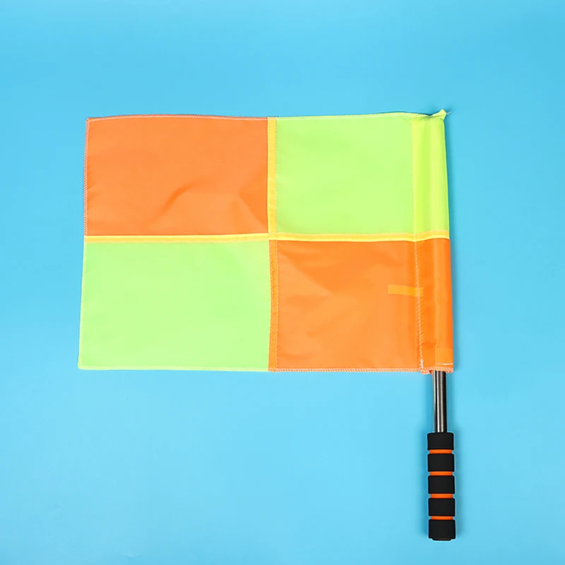 

2Pcs Football Training Flags Deluxe Referee Flags Set Football Rugby Hockey Training Referee Flags Sports Game Equipment