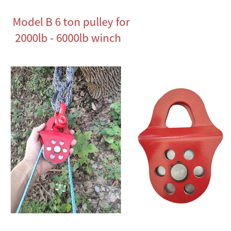 Reliable-Pully Block Winch Snatch Block Towing Pulley Cleat Pulley Heavy Duty Winch Pulley Winch Rope Hook Pulley