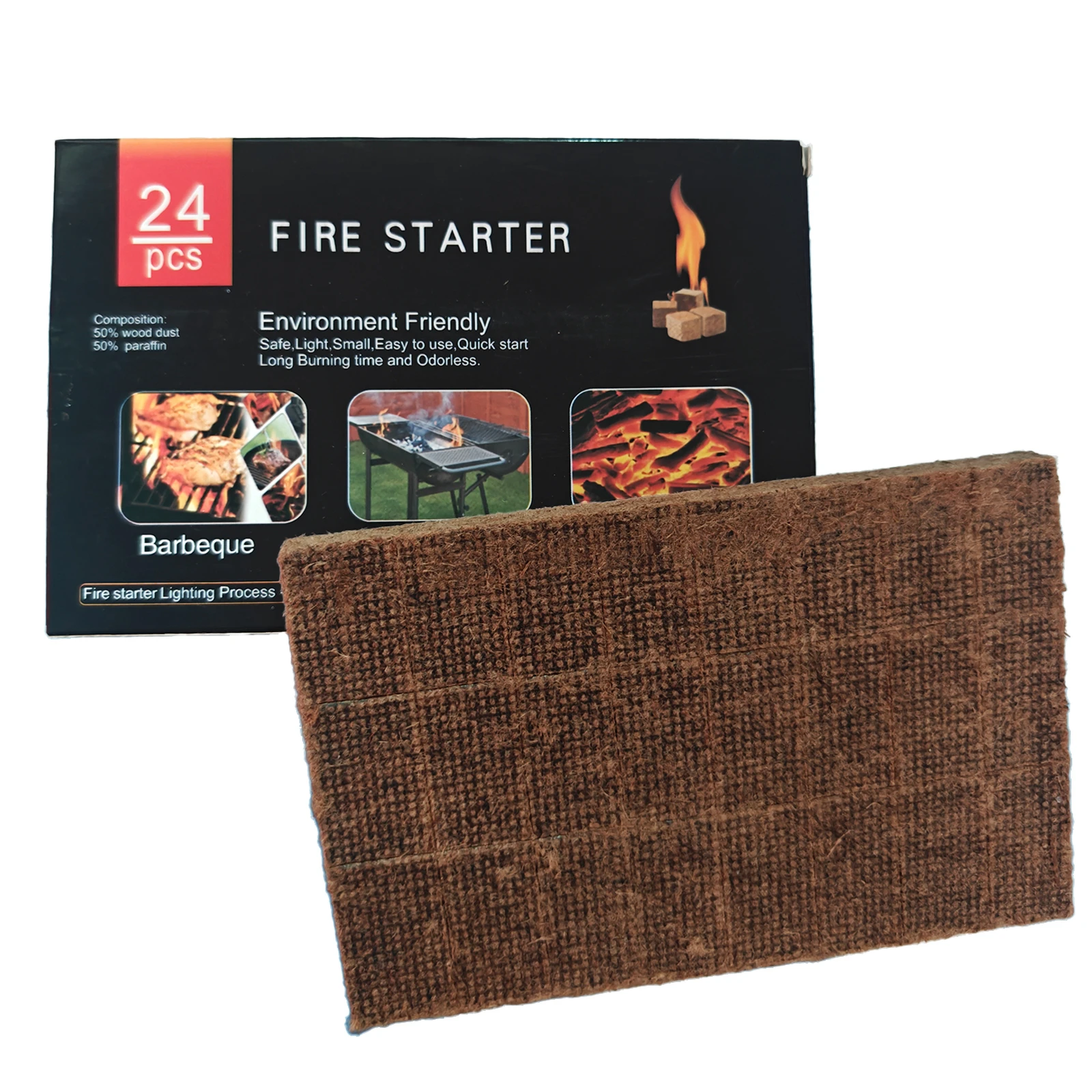 24/32/48pcs Firelighters Burner Firepit Fireplace Barbecue Fire Charcoal Briquette