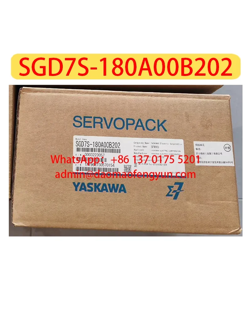 

Servo Drive SGD7S-180A00B202 Brand New SGD7S 180A00B202