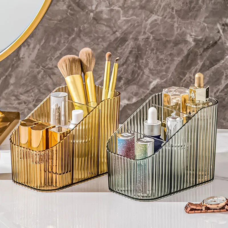 Makeup Brush Holder Cosmetics Brush Storage Organizer For Countertop Eyeliners Eyebrow Pencil Makeup Brushes Display Case