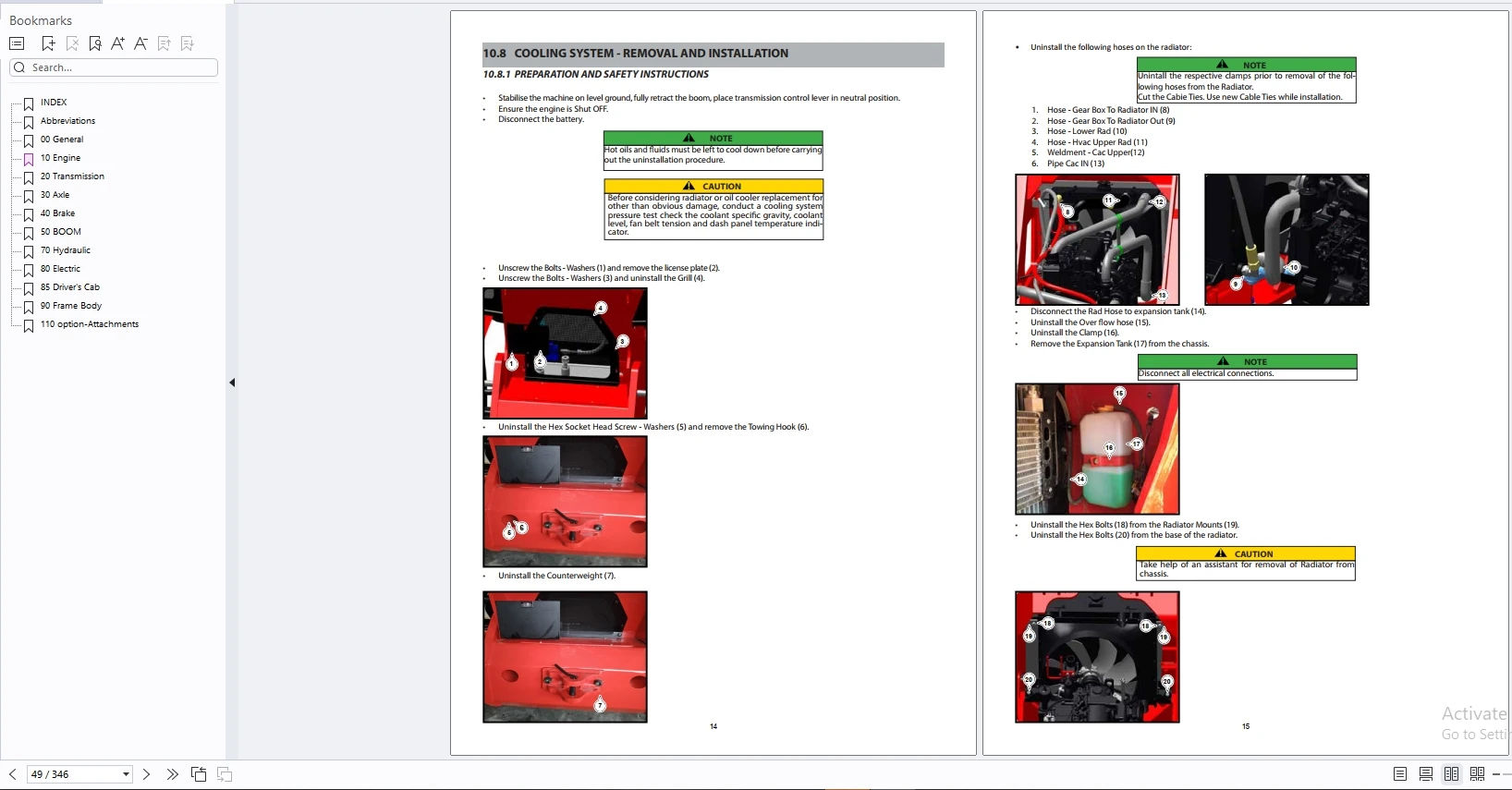 Manuel de service, manuels d'utilisation et manuel des pièces détachées pour les manipulateurs télescopiques Manitou série MXT, mise à jour 2024