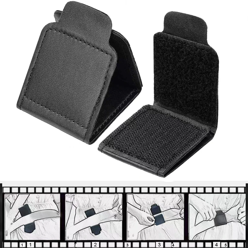 

Car seat belt adjuster PU leather seat belt limiter fixed clip anti-stretching neck belly Child Protection Car-Styling
