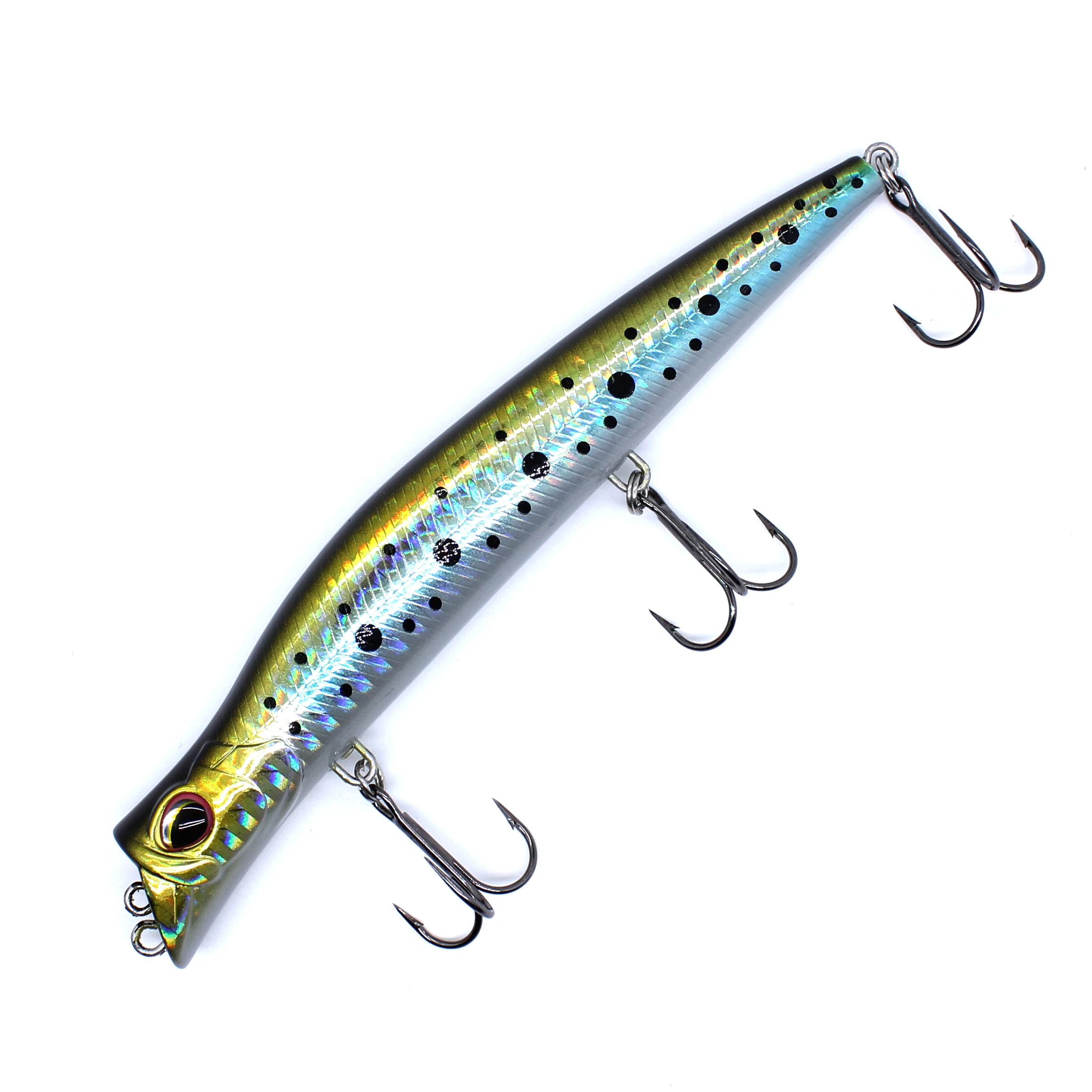 AOCLU Topwater Hybrid 130mm 17,5g Bleistift Stick Harten Köder Wobbler Rassel Zwei Ton VMC Haken 1PC Draht salzwasser Seebarsch Angeln – Detail 11