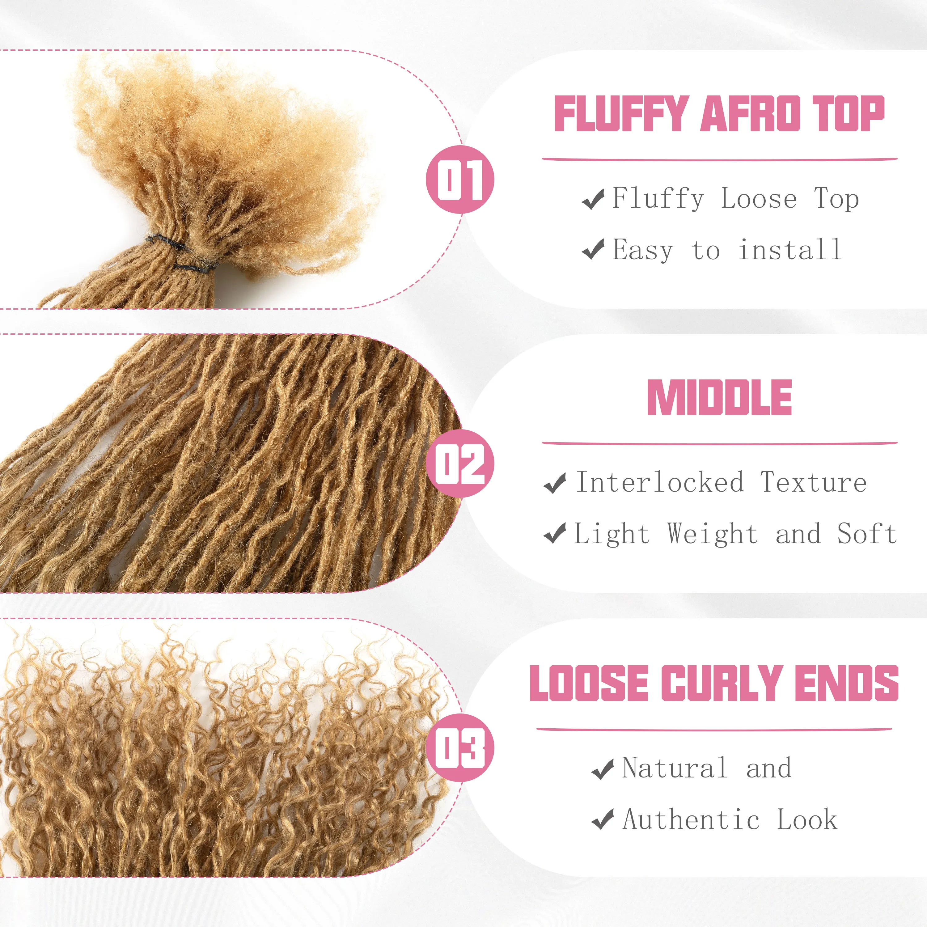 100 قطعة/الحزمة آنا 27 # 100% شعر بشري بالجملة غير معالج متوسط مجعد Locs تمديد المجدل الكروشيه Locs للتواء #5