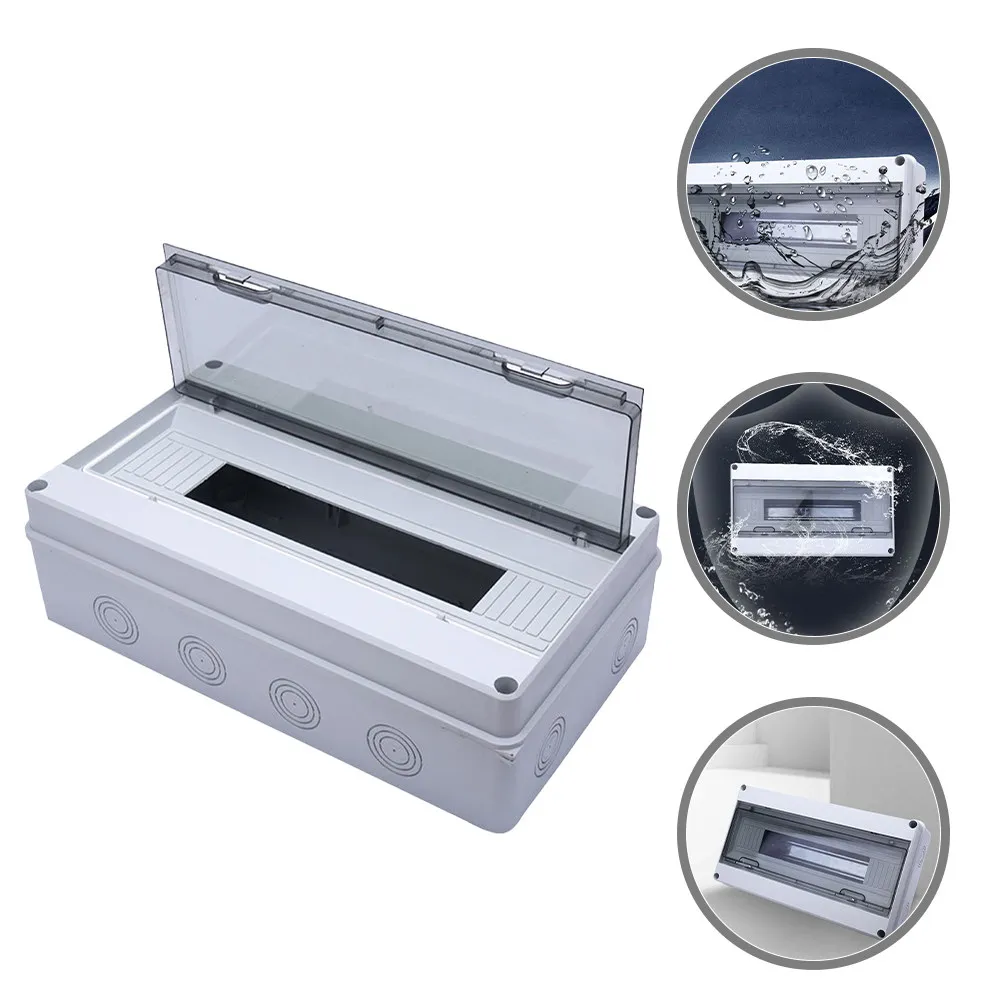 

Breaker Box Outdoor Power Distribution Box 18 Loop Electrical Junction Case Weather Proof Electrical Panel Cover