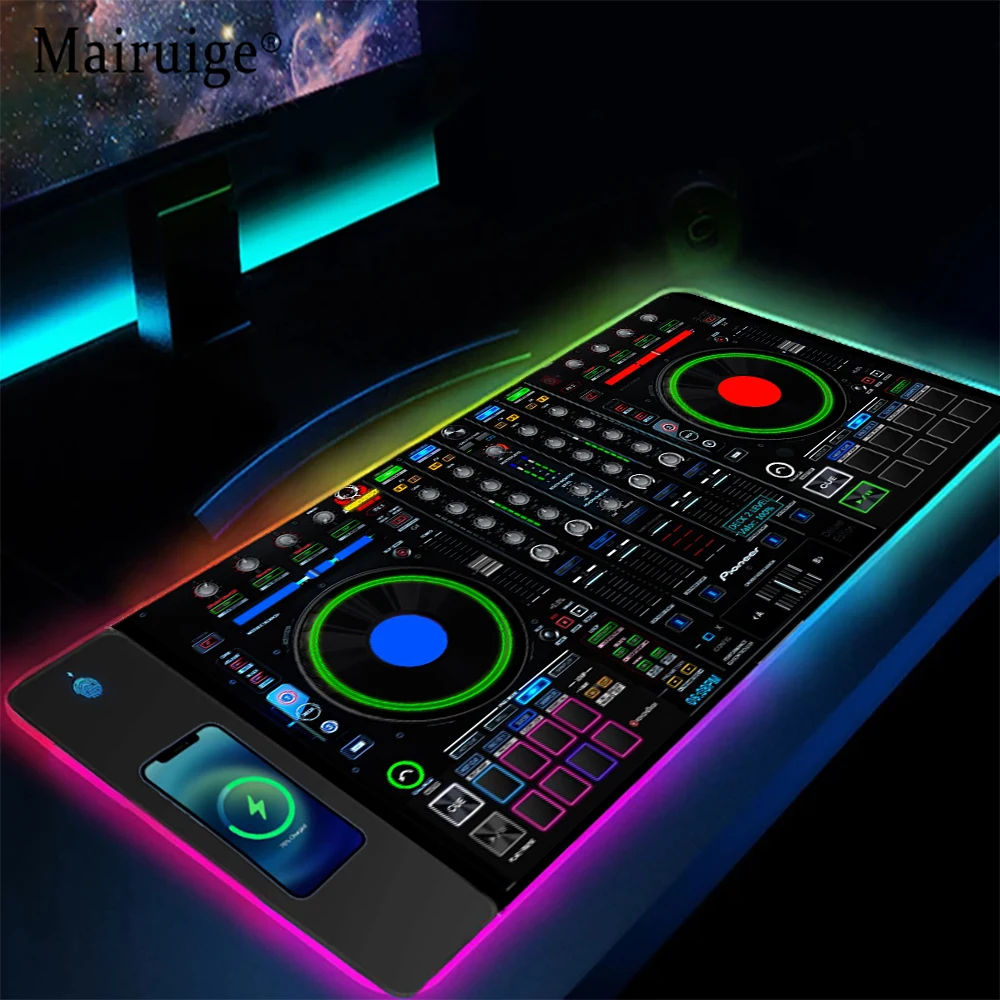 Wireless Charging Mouse Mats Pioneer DJ Controller Mixers Surface for The Mouse Gamer Accessories Pad on The Table Desk Setup