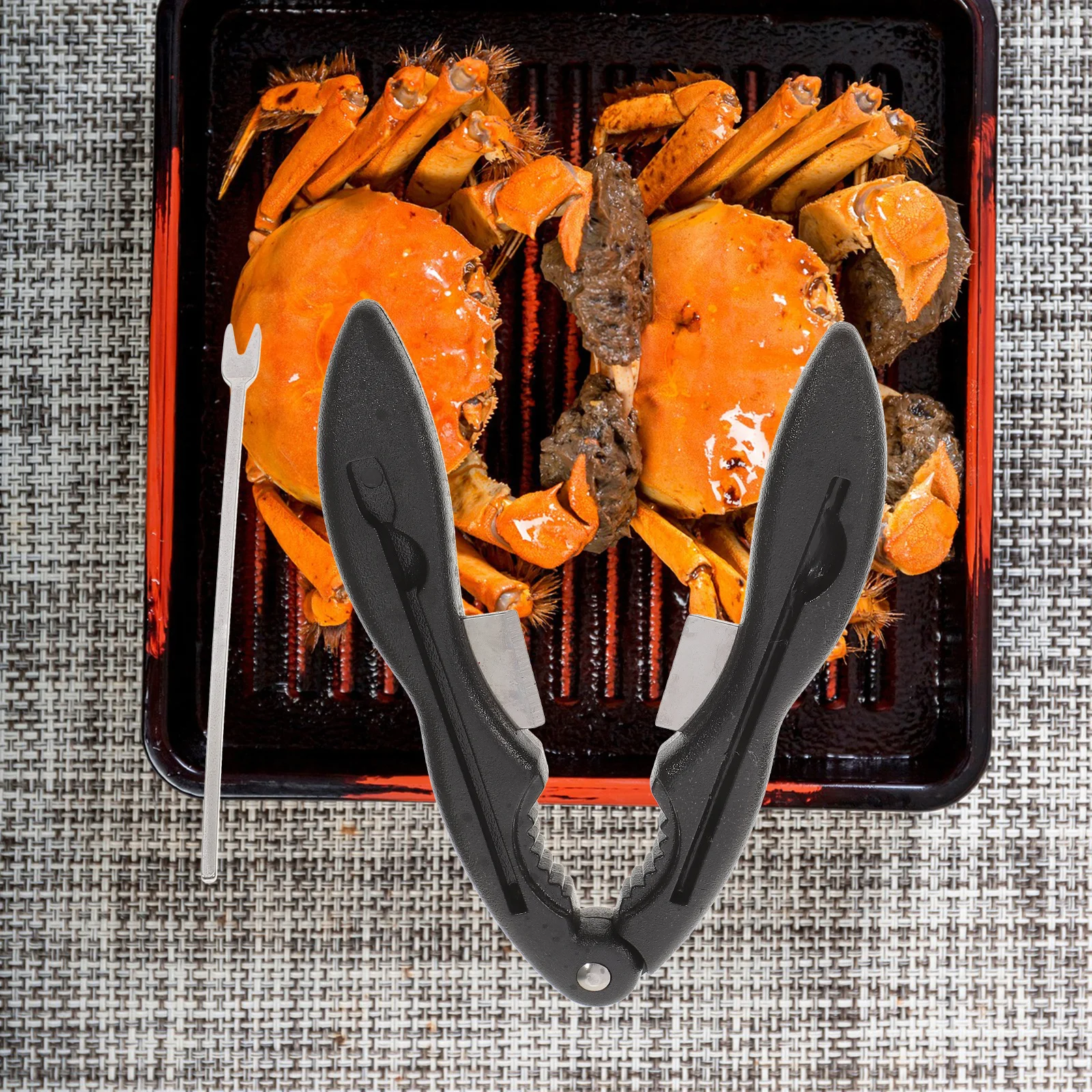 

1Set Stainless Steel Crab Eating Tools Set Easy Grip Crab Crackers Lobster Picks Seafood Forks Kitchen Restaurant Supplies