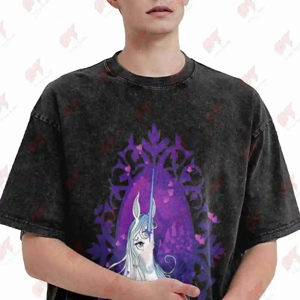 The Last Unicorn Vintage Washed Tee Pure Cotton T-Shirt