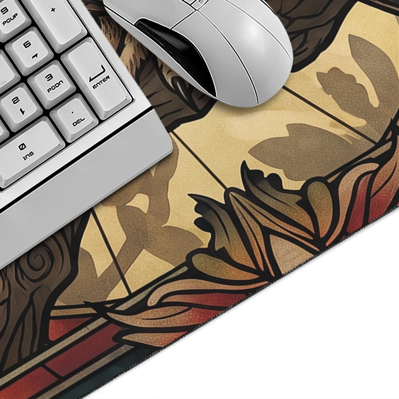 Mouse Pad Vintage Owl Forest Gaming printon demand New Computer Custom Mousepad XXL Playmat Carpet Office Mouse Mats Mice Pad