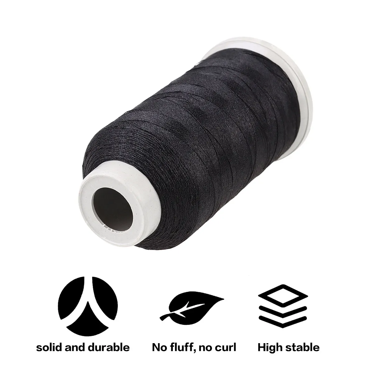 Single Spool Ice Silk Nylon Sewing Thread 3 Strands 0.3mm Thickness Black Quilting Carpet Dressmaking Overlock