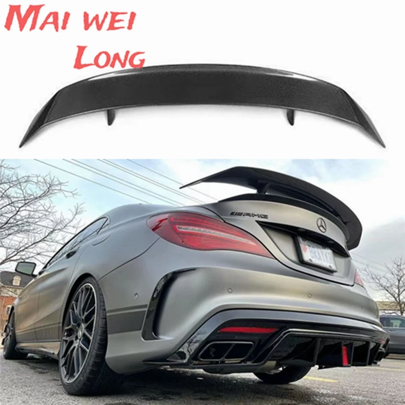 

GT Spoiler For Mercedes CLA Wing CLA45 W117 C117 Matt Carbon Fiber Rear Trunk Lid Spoiler CLA180 CLA200 CLA250 CLA260 2013 ON