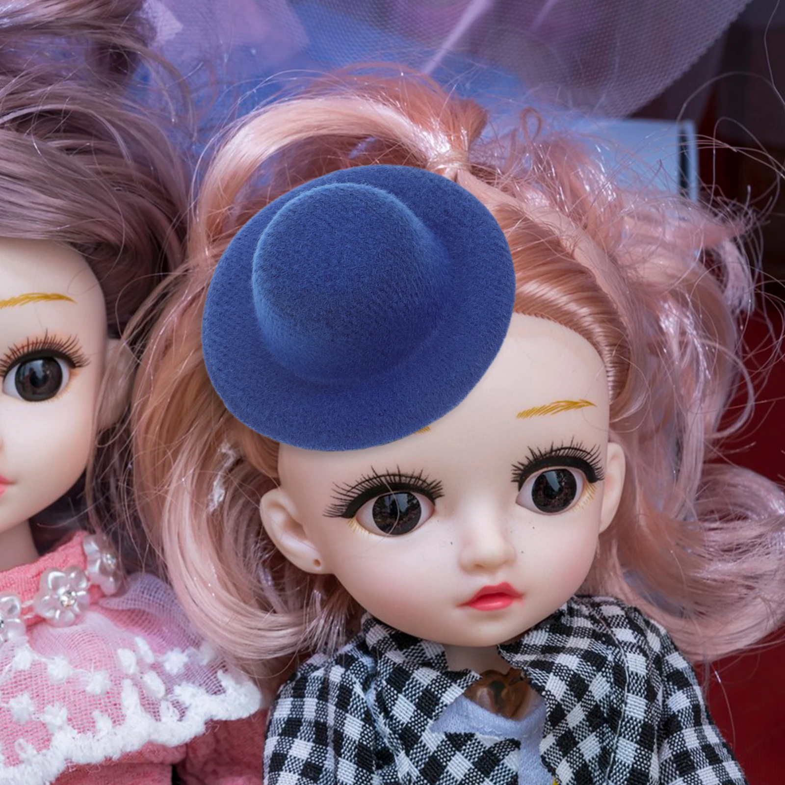 

15 Pcs Mini Handmade Hat Crafting Hats Knitted Dollhouse Miniature Accessories Child