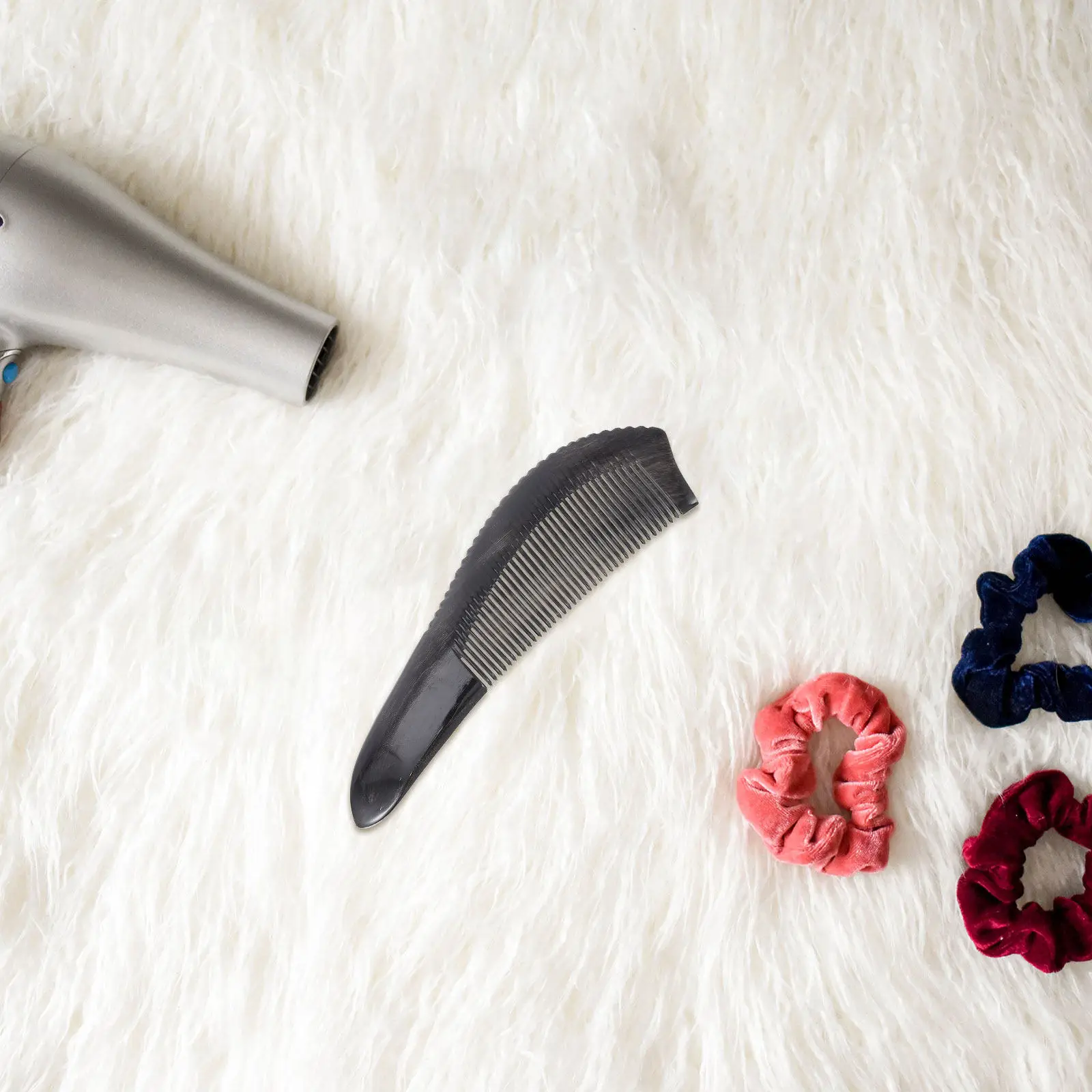 

Расческа из гладкого бычьего рога (1 шт.) для массажа кожи головы, распутывания и укладки длинных волос, с удобной ручкой, для дома и салона