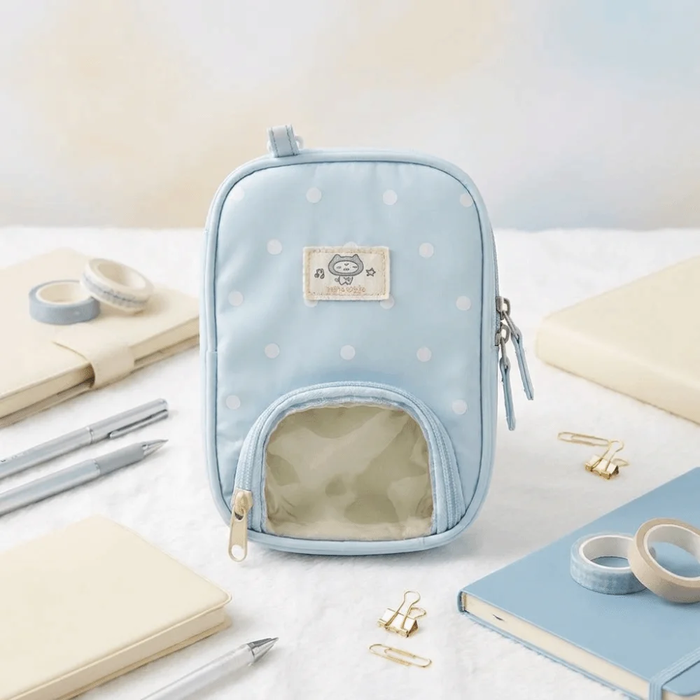 

Korean-Style Passport Holder Piano-Shaped Strawberry Design Ticket Storage Bag Hanging Strap Multi-Slot Compact Travel Wallet