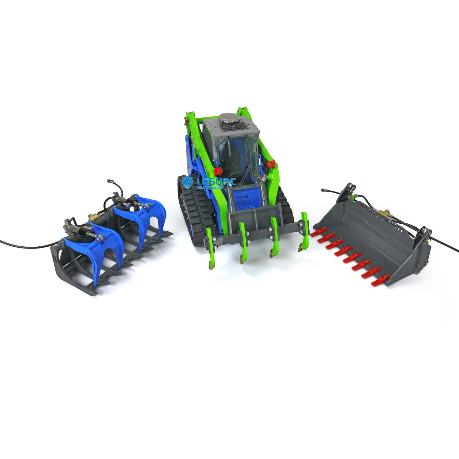 

LESU 1/14 Aoue Lt5 Гидравлический гусеничный мини-погрузчик с дистанционным управлением, захват, скарификатор, уличные игрушки THZH1290