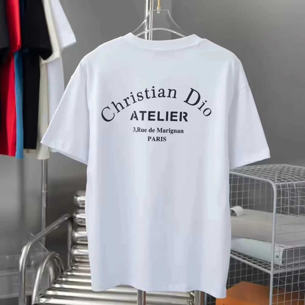 

Hot Sale Classic Women's T-shirt Streetwear Brand Print Short Sleeve Tshirt Clothing Designer Tee Luxury Cotton Men T Shirt Tops