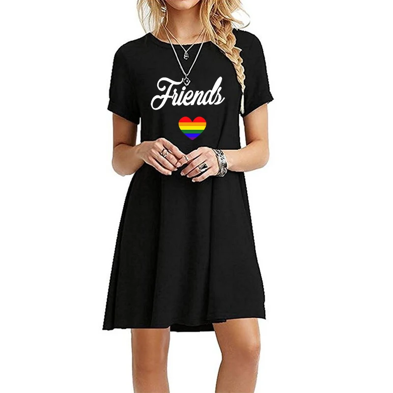 Womens Fashion Summer Clothing Casual Short Sleeved Tie Dye Printed T-shirt Dress Crew Neck Loose Mini Dresses Ladies