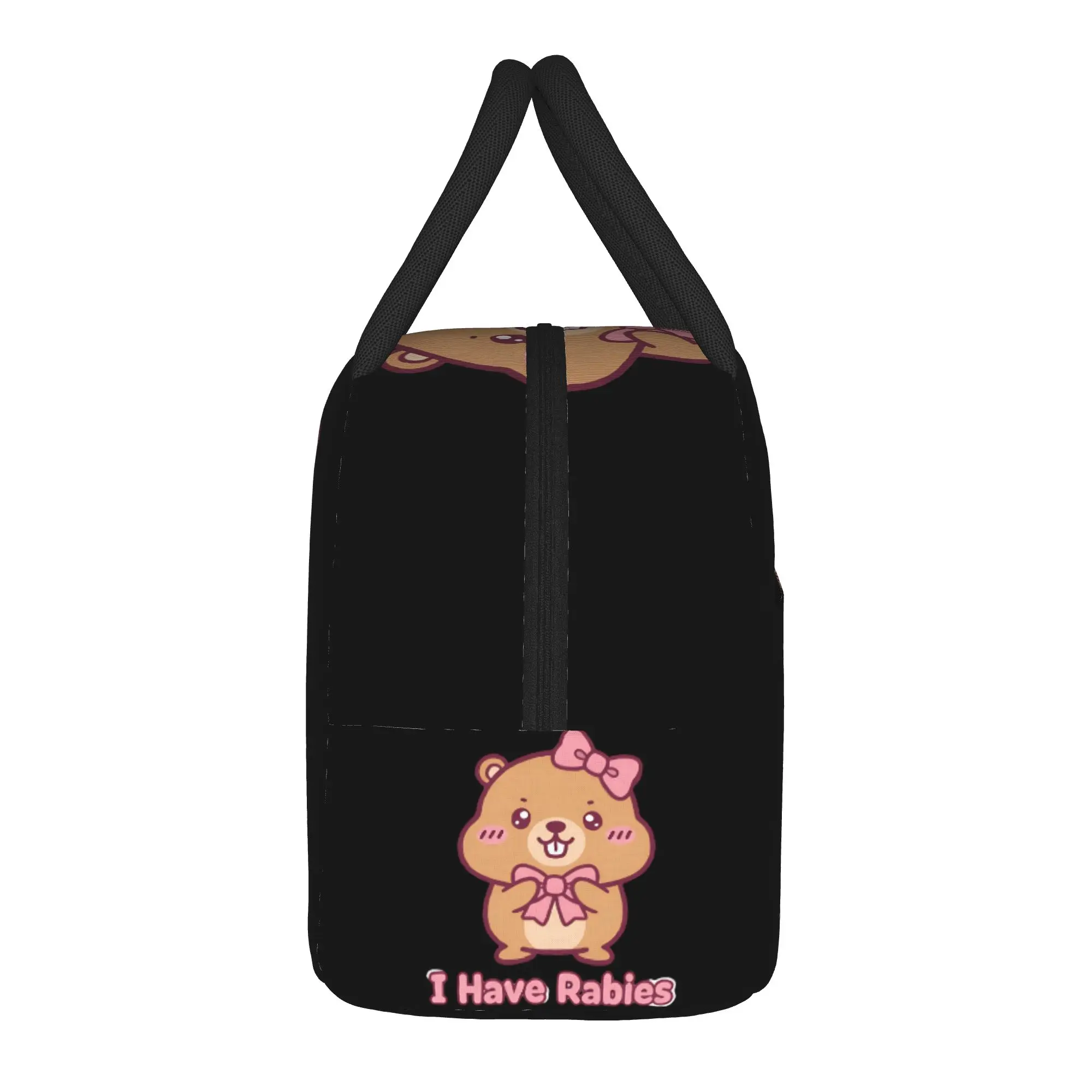 Dont Tailgate Me I Have Rabies Cute Bear With Bow Sweet Warning Lunch Bag  Lunch Box For Unisex Thermal Lunch Bags Cooler Bag