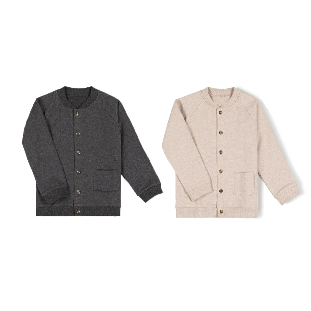 

Children's Autumn and Winter Sweater Jackets Boys' and Girls' Tops Solid-color Casual Cardigans for Infants and Toddlers