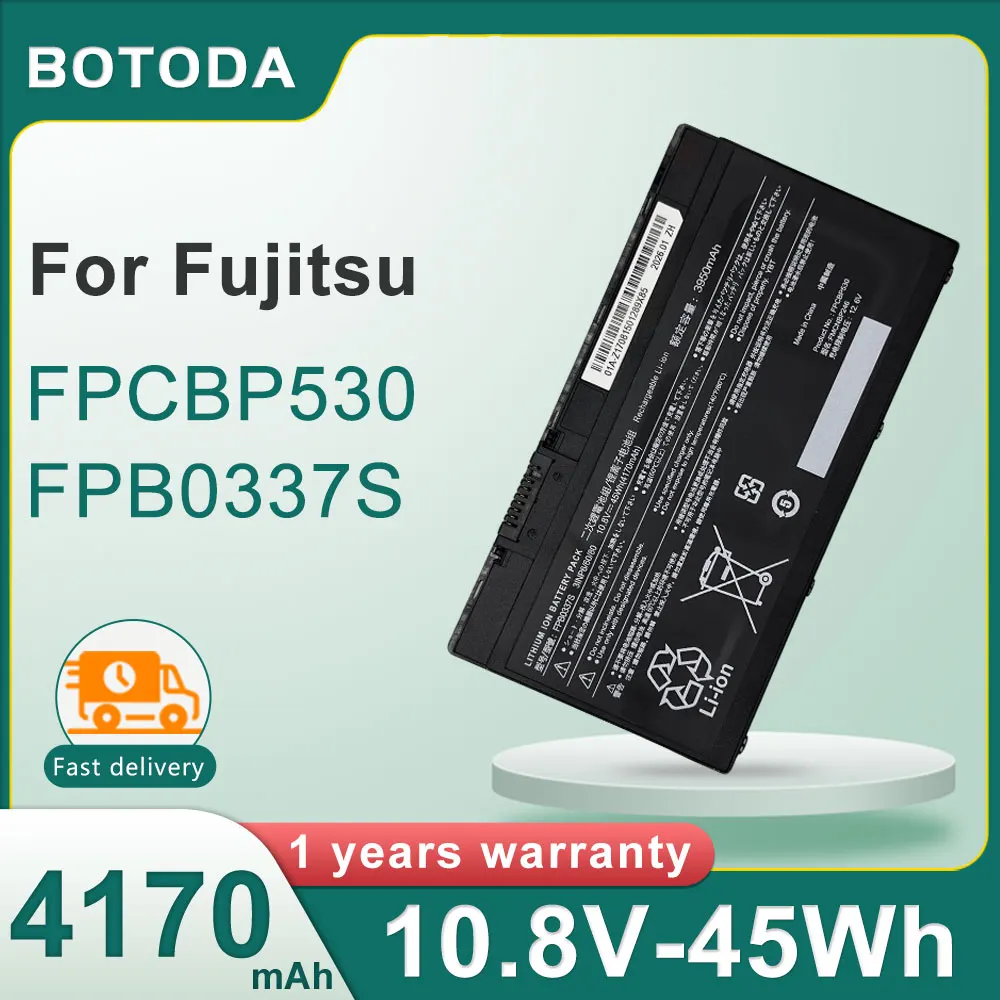 BOTODA FPCBP530 FPB0337S FMCNBP246 Laptop Battery for Fujitsu Lifebook P727 P728 U727 U728 U729 U729X Series 10.8V 45Wh 4170mAh