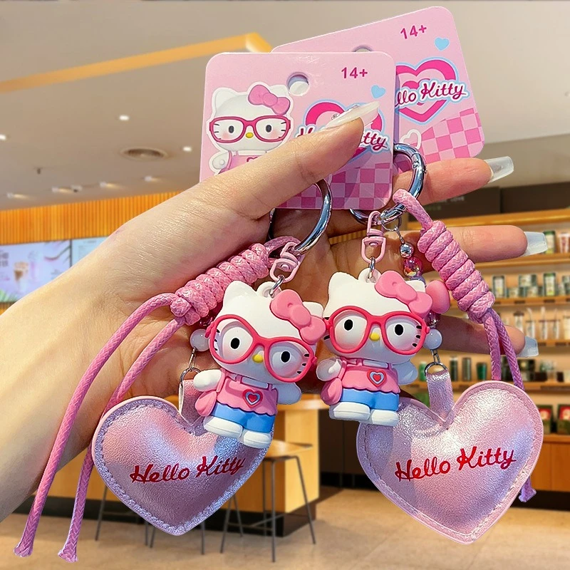 Hello Kitty Figure Keychain Cute Exquisite Lightweight Bag Accessory Cartoon Style Adorable Phone Chain Collection Toys Gifts