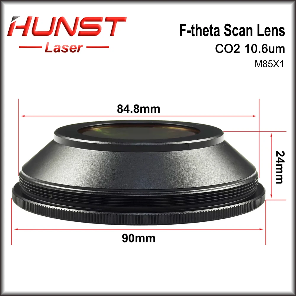 HUNST CO2 F-theta Scan Lens 10.6um  110 140 175 210 250 300mm Laser Engraver Field Lens for Optical CO2 Laser Marking Machine