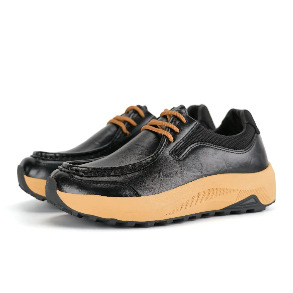 2025 sapatos casuais masculinos rendas camurça de vaca couro genuíno sola grossa masculino clássico retro estilo britânico ao ar livre condução apartamentos