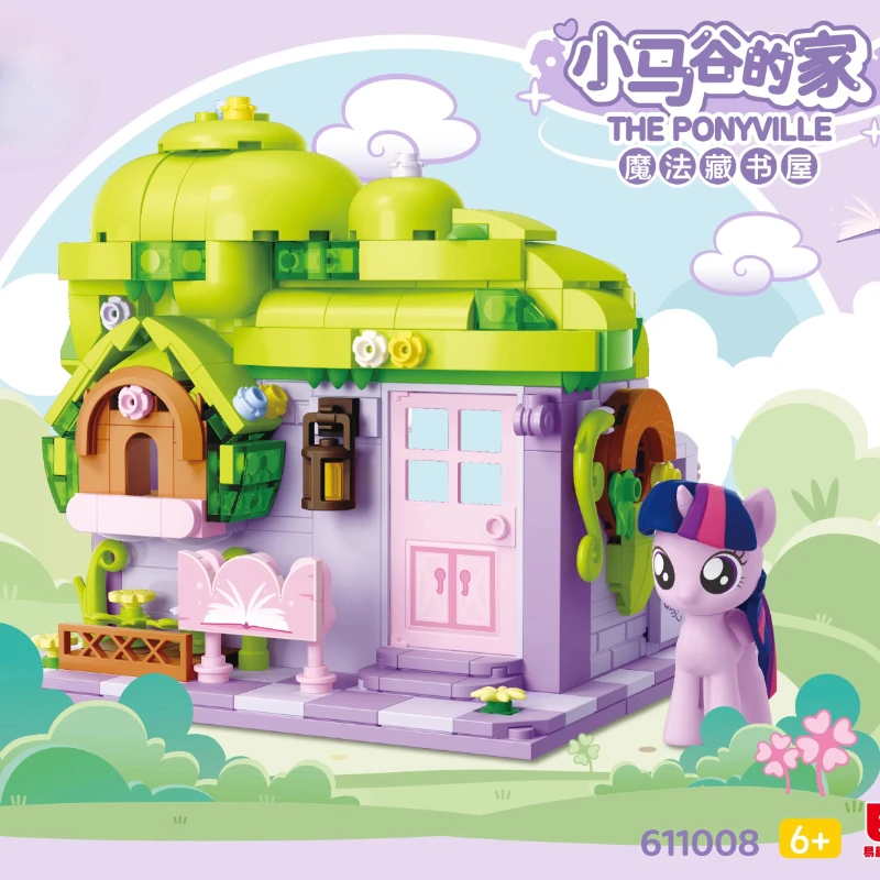 My Little Pony Bouwstenen Street View Twilight Sparkle Pinkie Pie Splicing Model Ornament Puzzel Speelgoedcollectie Cadeau