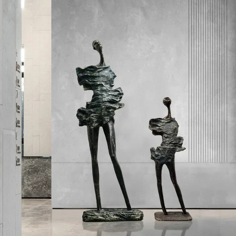 

Indoor Human Standing Hotel Lamp Modern Abstract Person Figure Sculpture Floor Ornaments