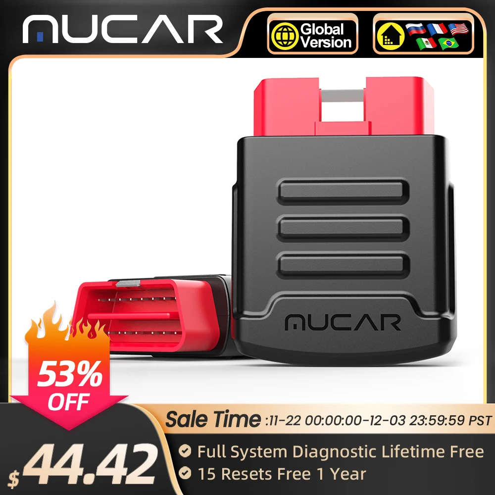 MUCAR BT200 PRO OBD2 Scanner Full System Car Error Code Reader 15 Resets Auto Diagnostic Scan Tools Bluetooth Mucar Scanner