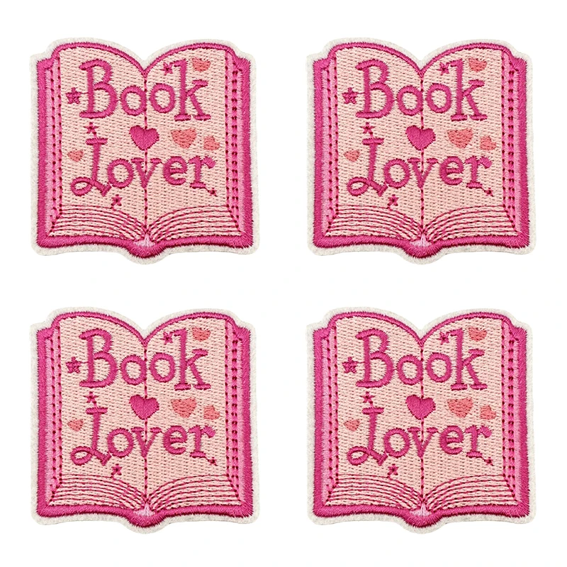 Parche bordado rosa con oso - aplicación por plancha para ropa - imagen 3