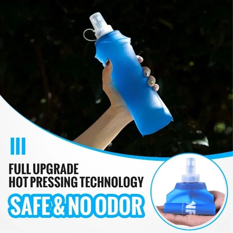 ESLNF Soft Camping Drinking Water Bottle Folding Sport Water Bag Flask Outdoor Running Cycling Hydration Pack view 5