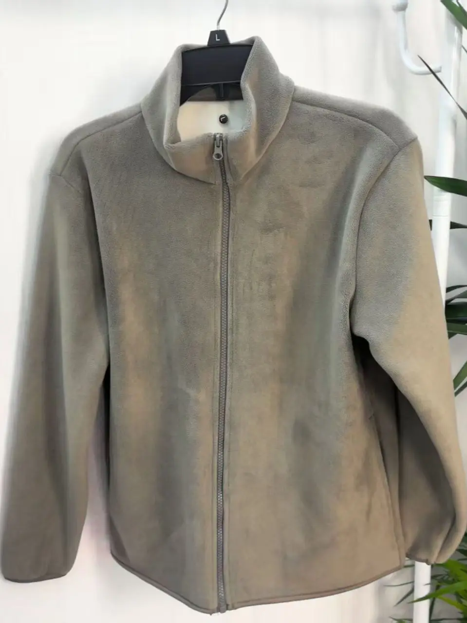 

Мужская флисовая куртка на молнии с воротником-стойкой, теплая верхняя одежда, модный осенне-зимний повседневный стиль, топ с длинными рукавами