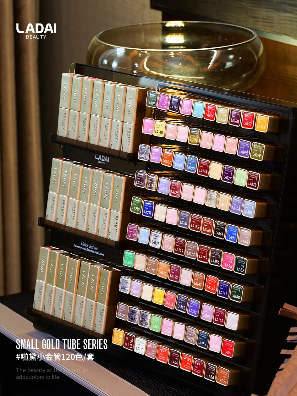 LADAI New Arrival 120-Color Nail Gel Set 2025 Hot Sale UV Gel For Nail Salon Non-Toxic Fashionable Nail Art Wholesale