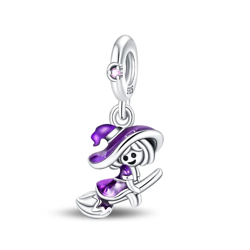 

2026 New Original 925 Sterling Silver Flying Witch Charms Pendant For Women Exquisite DIY Birthday Anniversary Jewelry Gifts