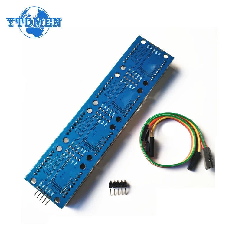 MAX7219 Dot Matrix Module 8*8 Common Cathode 5V Red / Green 4 in One LED Display with DuPont Wires Cable
