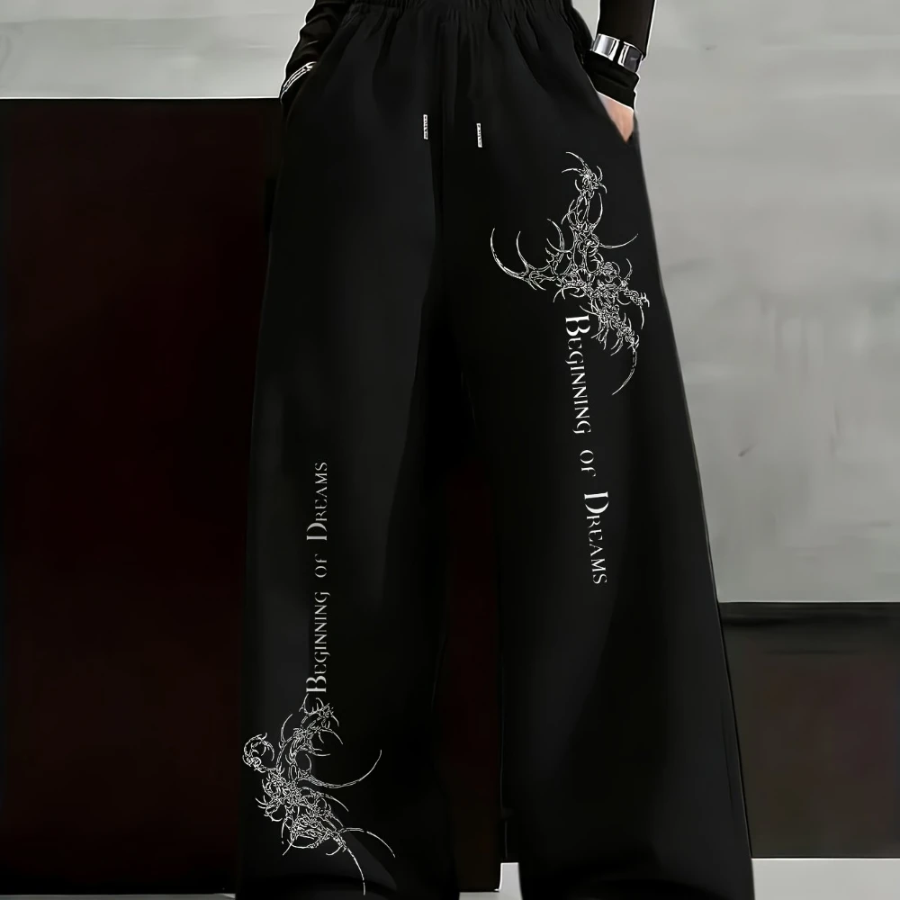 Spring and Autumn Women's Fun Printed Hip Hop 
