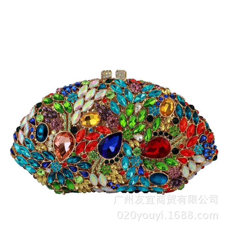 

Сумка для ужина ручной работы со стразами и бриллиантами, металлическая полая сумка для банкета, сумка для платья Bolso De Diseñador Lujo Bolso Diseñador De Lujo