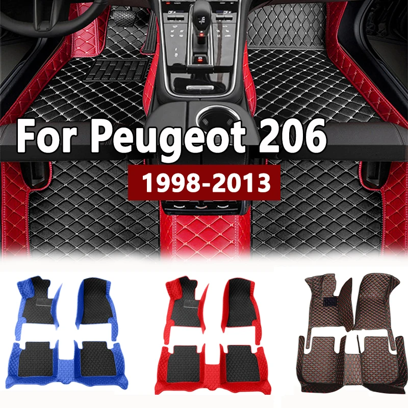 

Автомобильные коврики для Peugeot 206 206 + 1998 ~ 2013, коврики, роскошные кожаные коврики, интерьерные детали, автомобильные аксессуары 1999 2000 2001 2002