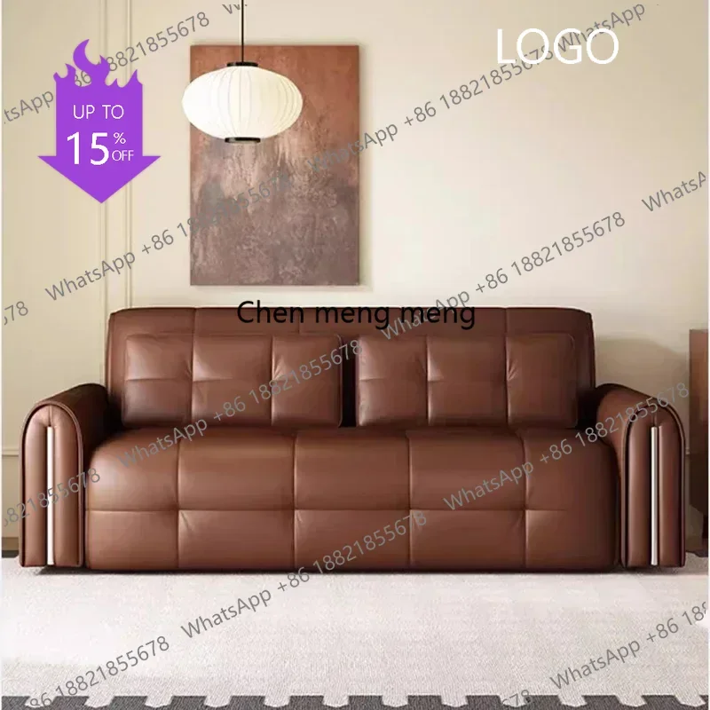 

Модульный диван-кровать D80 Nordic Luxury из кожи, раскладной, для гостиной, складной пуф, мебель для дома, диваны для салона