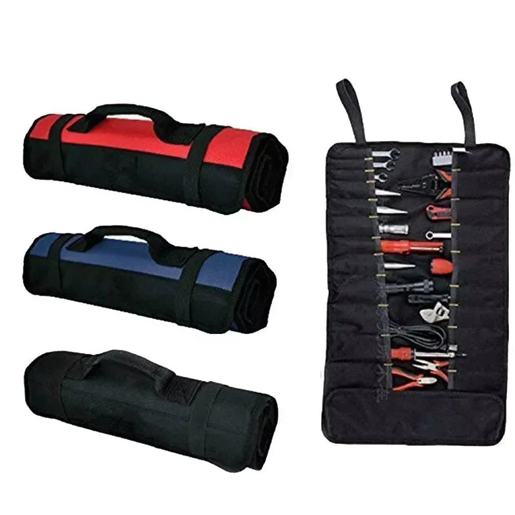 Wrench Roll Up Pouch Black Coiling Block Bag Wera Tools Rolling Organizer Carrier Truck Tool Box Big Tote Carrier Socket Tray