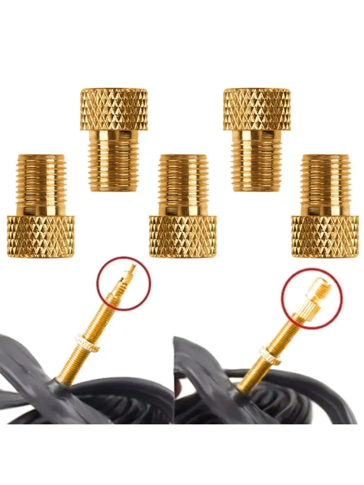 Adaptateurs Presta à Schrader, convertisseur de Valve de vélo, pompe à vélo, adaptateur de pneu, connecteurs de Valve de pneu en aluminium, pièce de vélo, 5 à 100 pièces