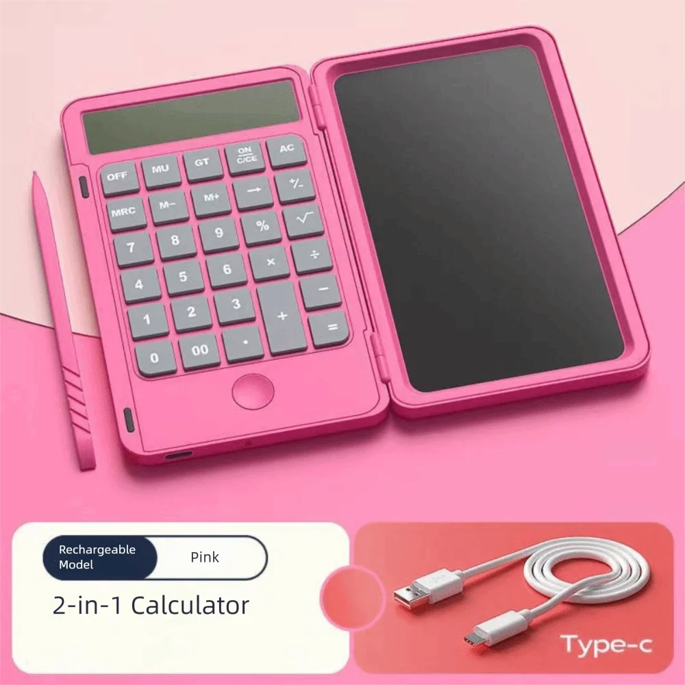 2in1 Scientific Calculator Foldable Erasable Function Calculators with Tablet with Stylus Pen Large Screen Display