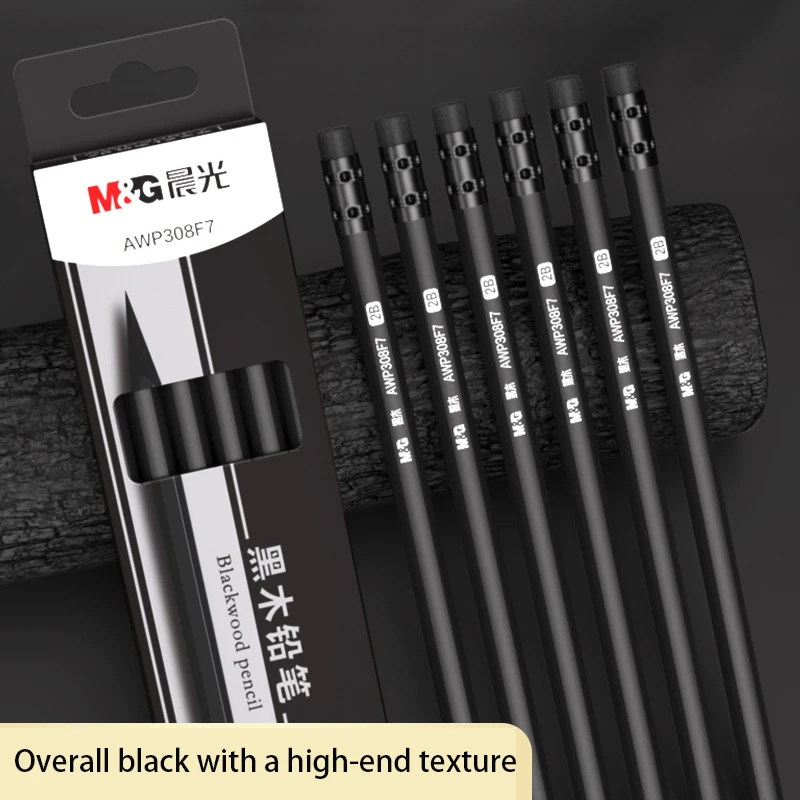 

M&G 12/24 Pcs HB & 2B Wooden Pencil Graphite Lead Core For Office School Student Writing Drawing Sketch Stationery Supplies Gift