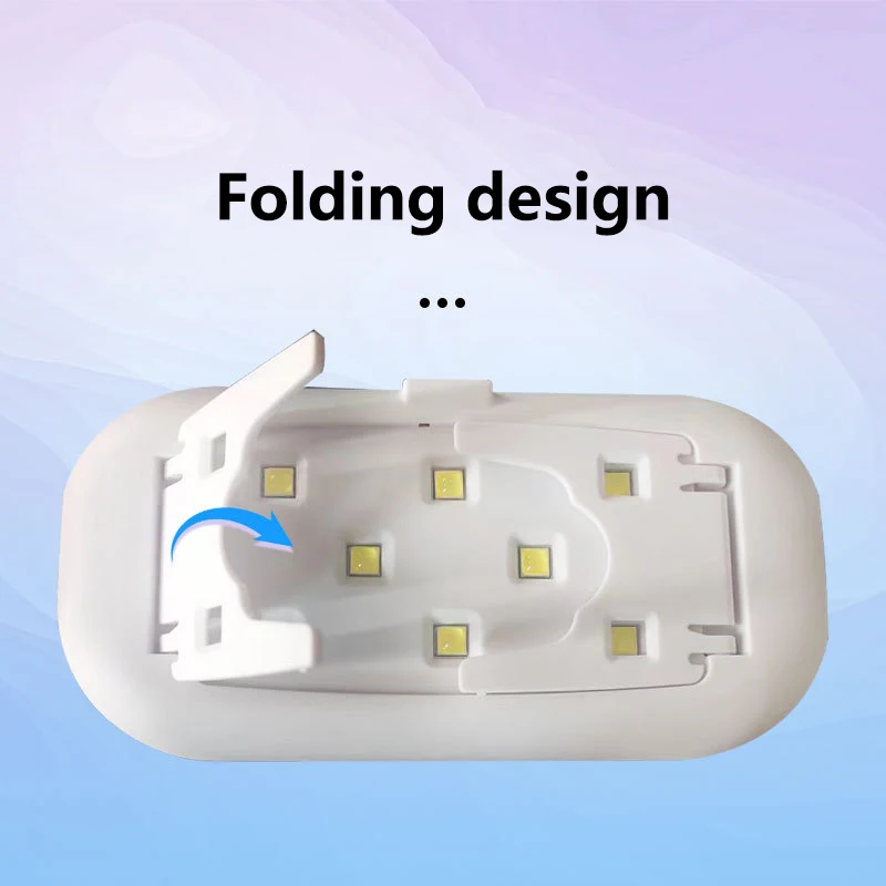โคมไฟเล็บยูวี8W มินิ USB LED แบบพกพาสำหรับเจลยาทาเล็บโคมไฟแสงแฟลชบ่มสำหรับเล็บร้านเสริมสวยบ้าน DIY